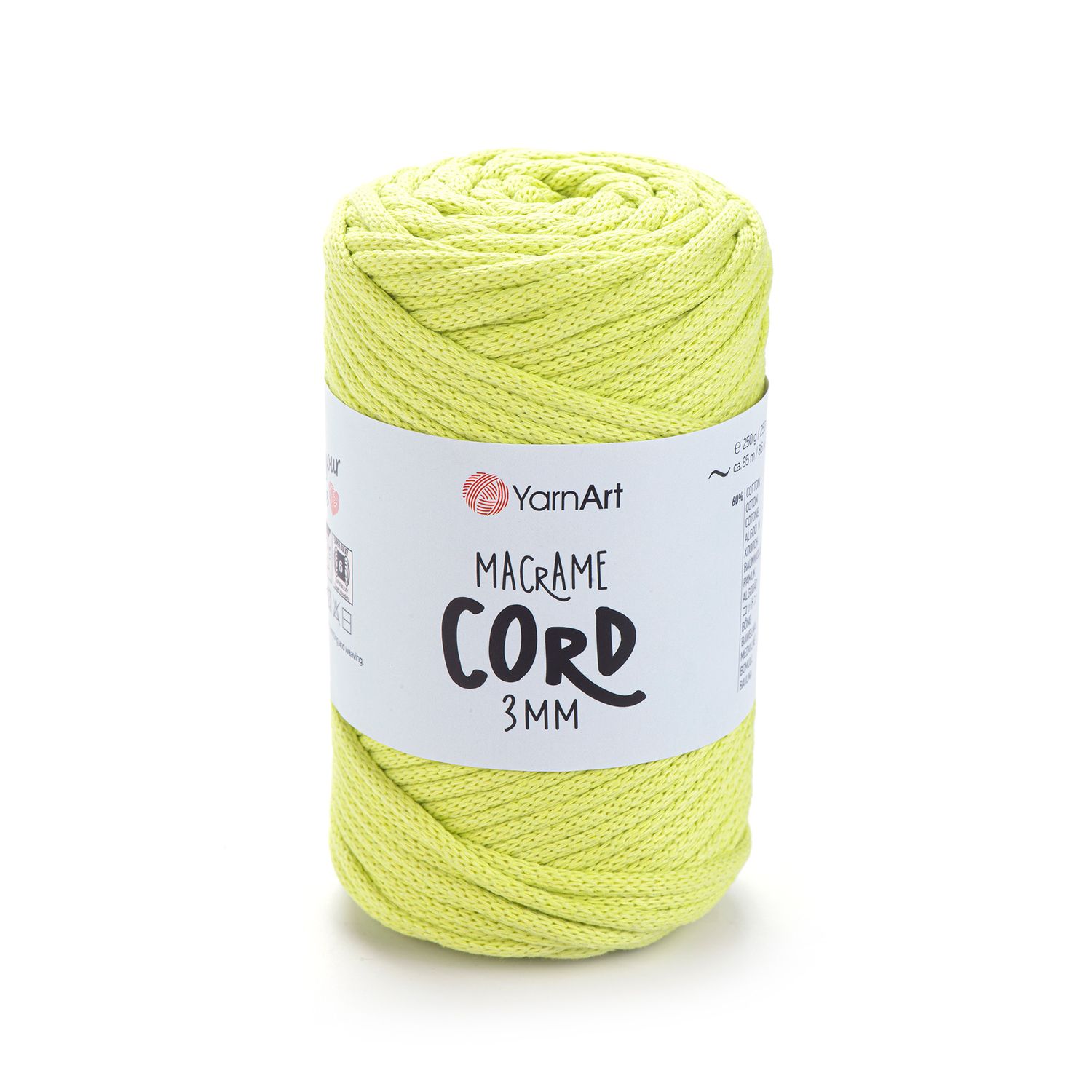 YarnArt Macrame Cord 3mm 755 - Light Green YarnArt Macrame Cord 3mm 755 - Light Green