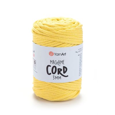 YarnArt Macrame Cord 3mm 754 -Light Yellow