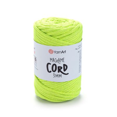 YarnArt Macrame Cord 3mm 801 - Neon Yellow YarnArt Macrame Cord 3mm 801 - Neon Yellow
