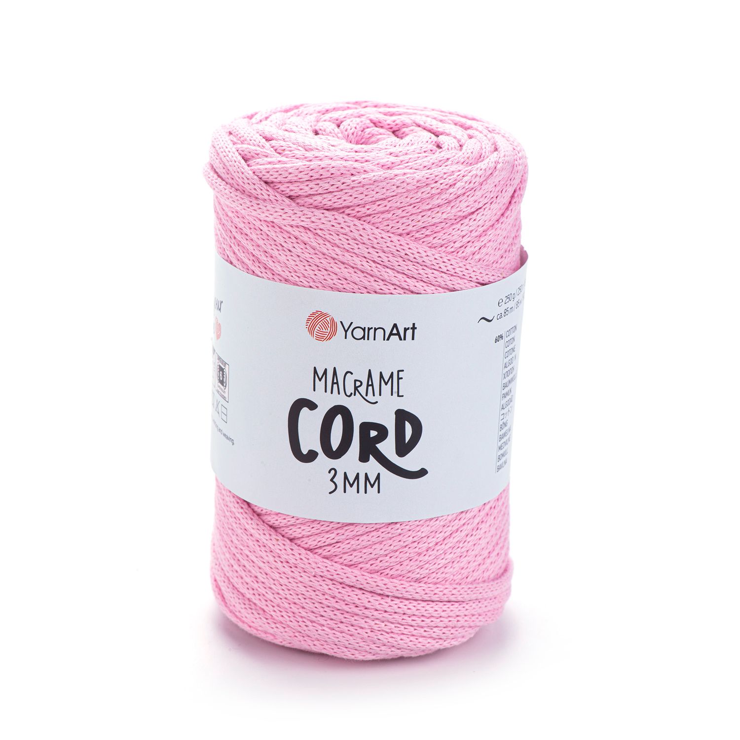 YarnArt Macrame Cord 3mm 762 - Pink