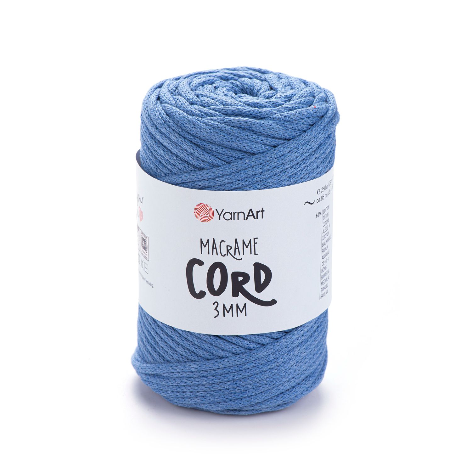 YarnArt Macrame Cord 3mm 786 - Blue YarnArt Macrame Cord 3mm 786 - Blue