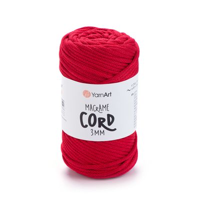 YarnArt Macrame Cord 3mm 773 - Red YarnArt Macrame Cord 3mm 773 - Red