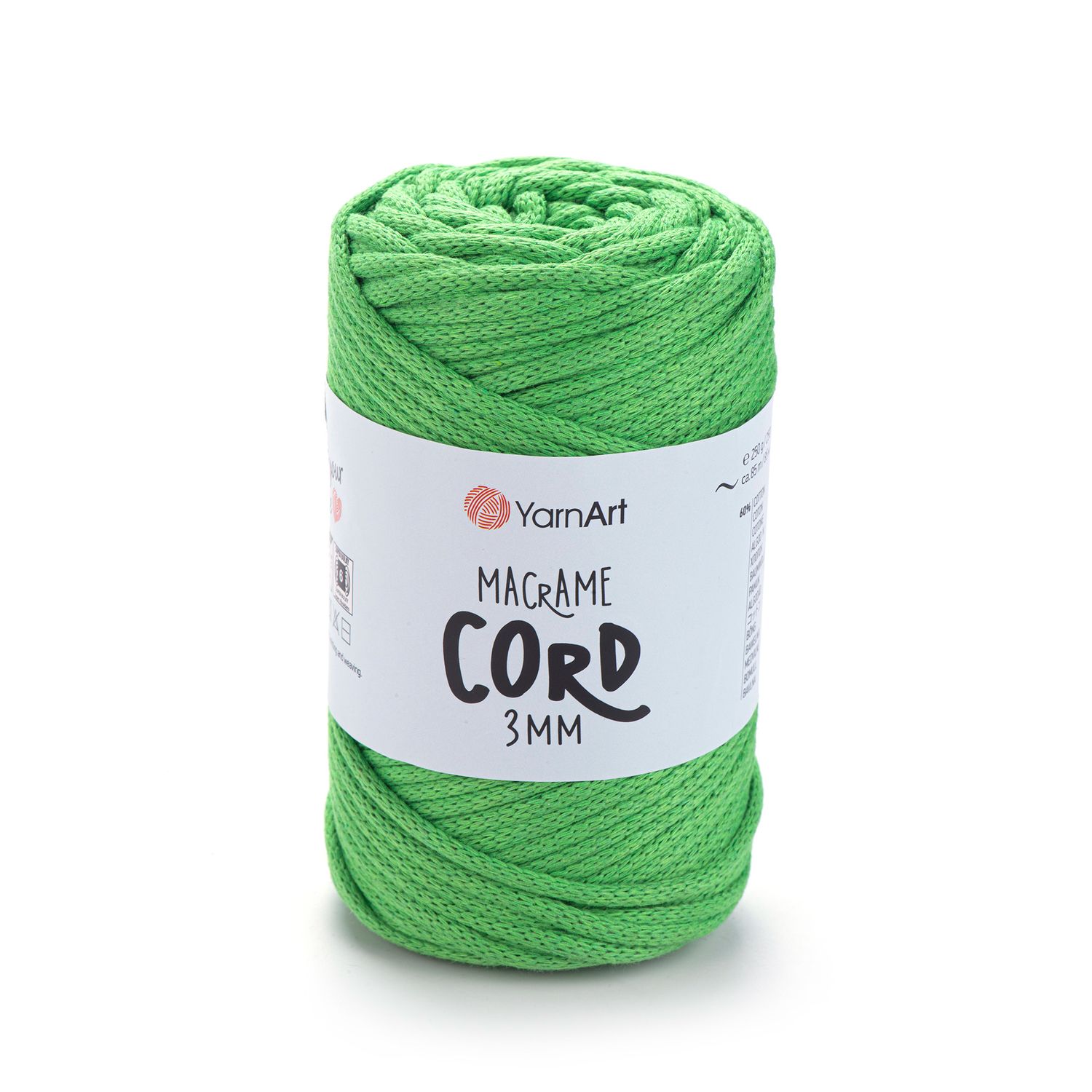 YarnArt Macrame Cord 3mm 802 - Green YarnArt Macrame Cord 3mm 802 - Green