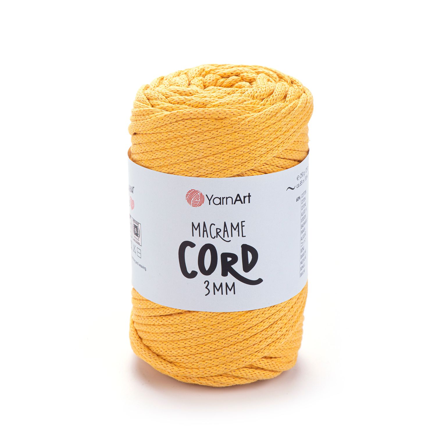 YarnArt Macrame Cord 3mm 764 - Yellow YarnArt Macrame Cord 3mm 764 - Yellow