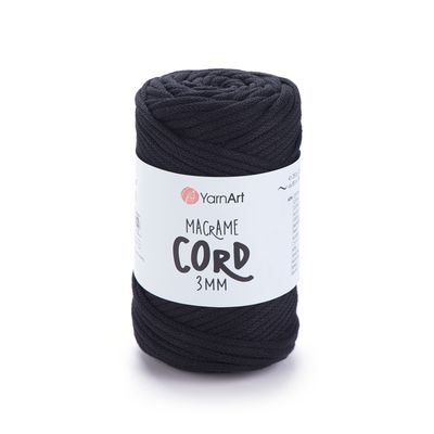 YarnArt Macrame Cord 3mm 750 - Black