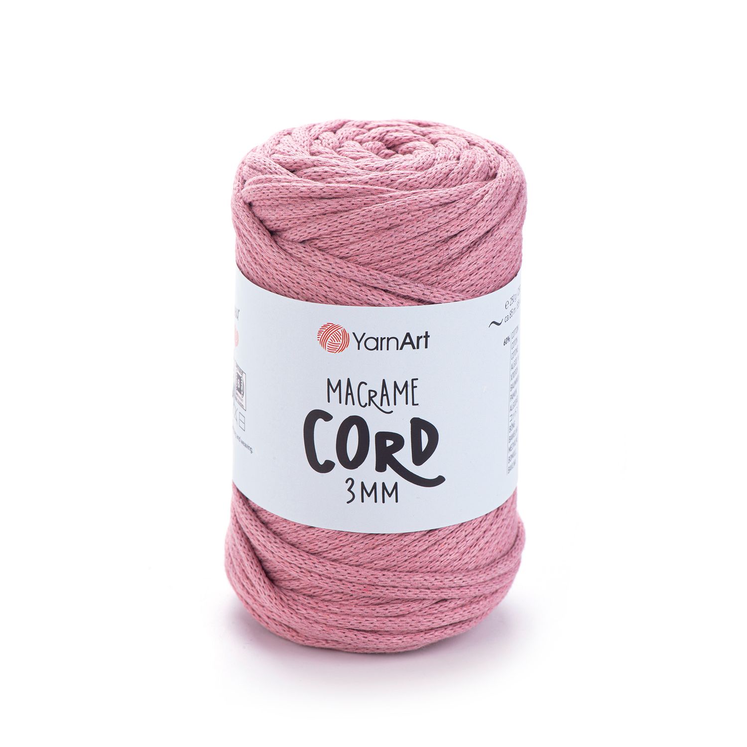 YarnArt Macrame Cord 3mm 792 - Dusty Rose Pink