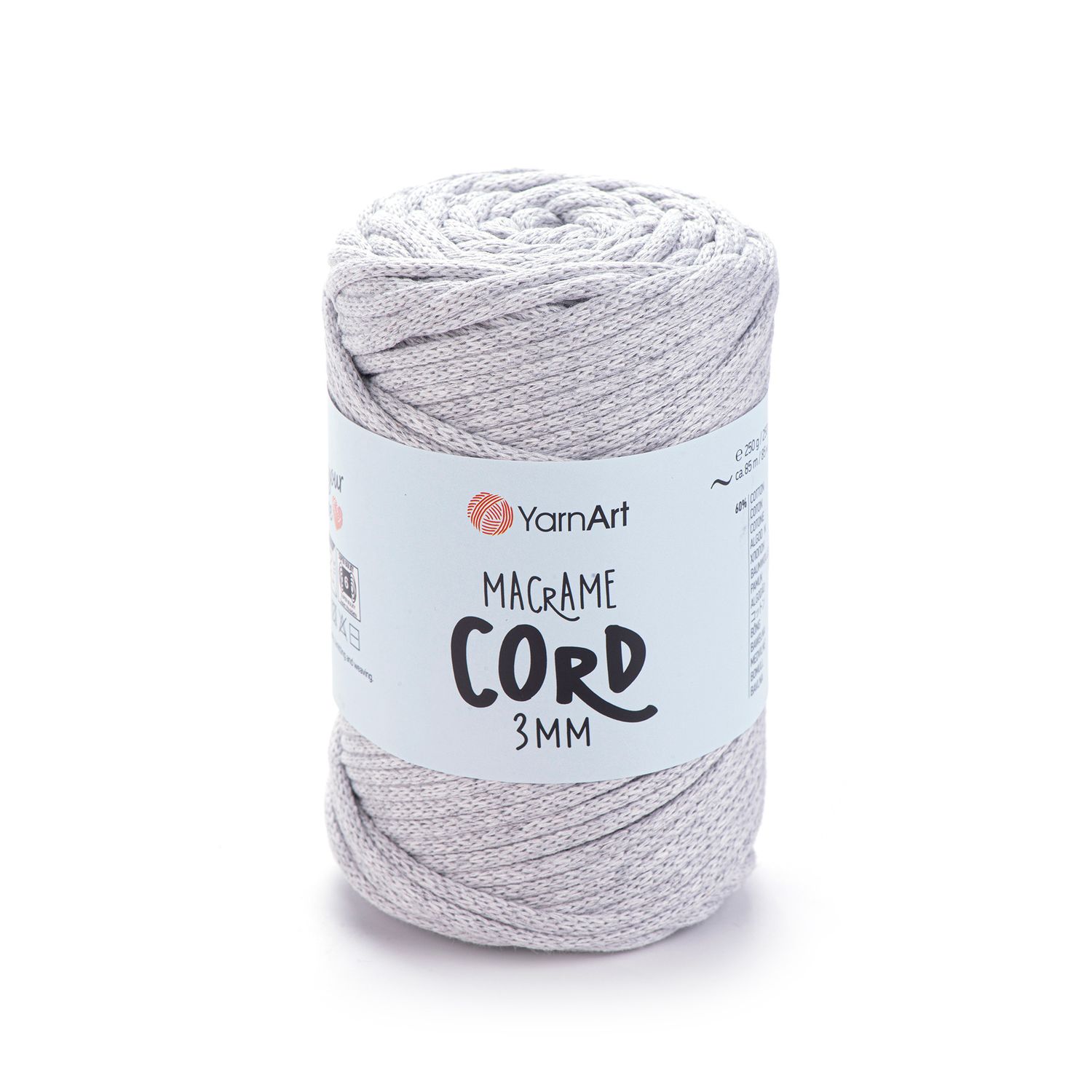 YarnArt Macrame Cord 3mm 756 - Light Grey