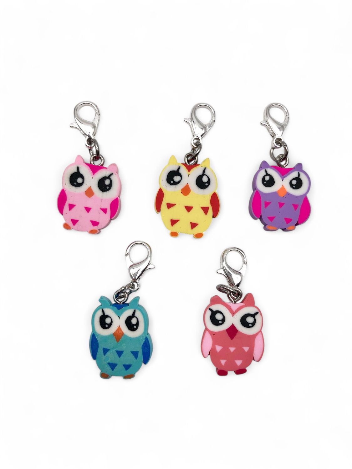 Polymer Clay Owl Stitch Markers - pack of 5