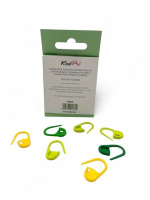 KnitPro Locking Stitch Markers: Plastic: 30 Pieces