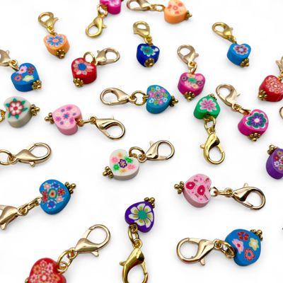 Heart Flower Stitch Markers - pack of 5