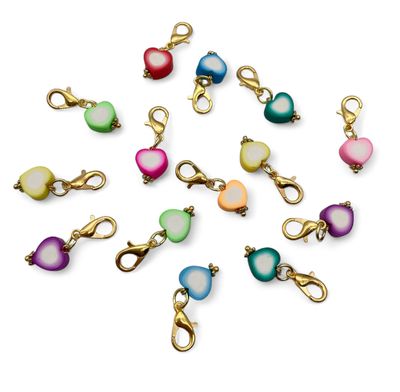 Multicoloured Heart Stitch Markers
