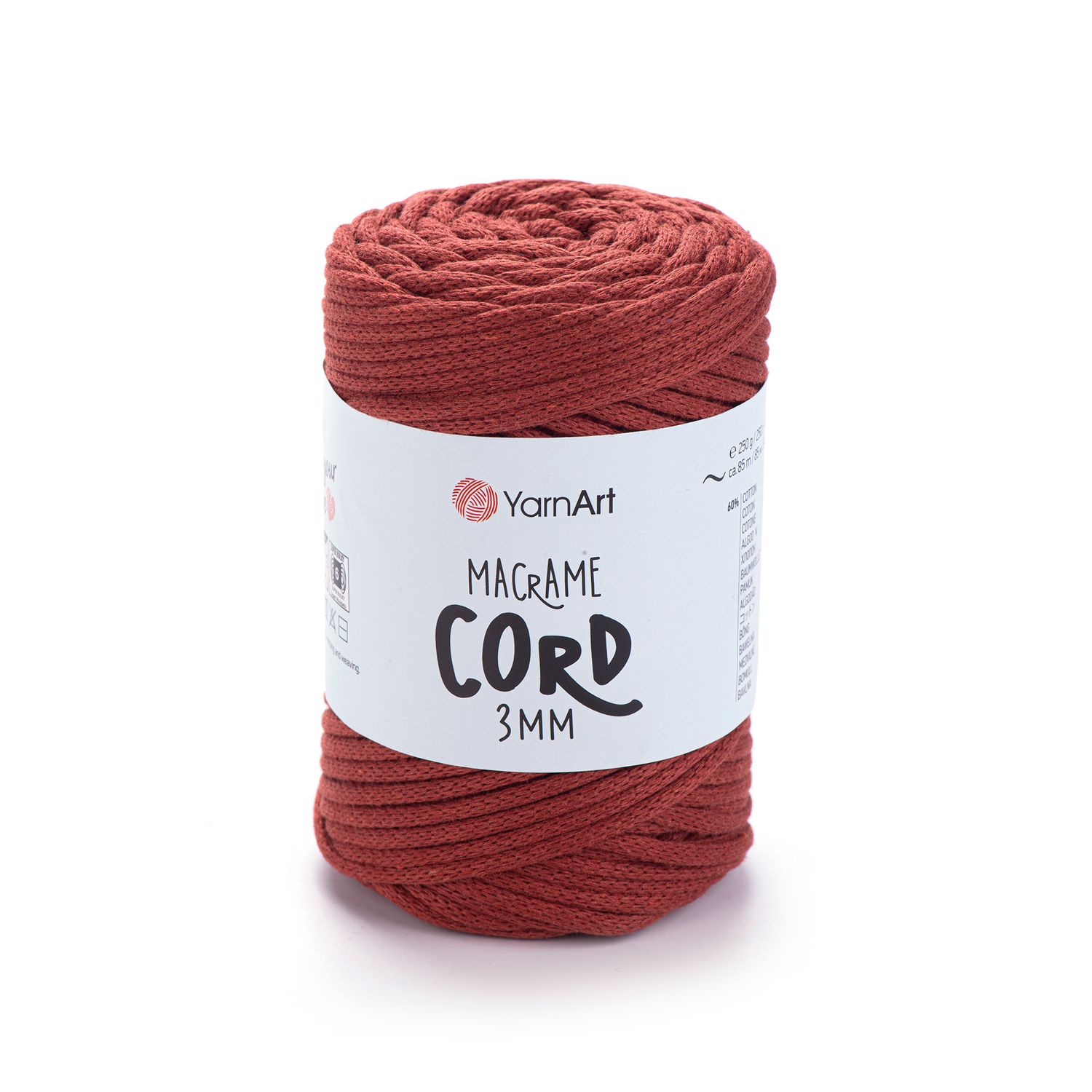 YarnArt Macrame Cord 3mm 785 - Rust Brown