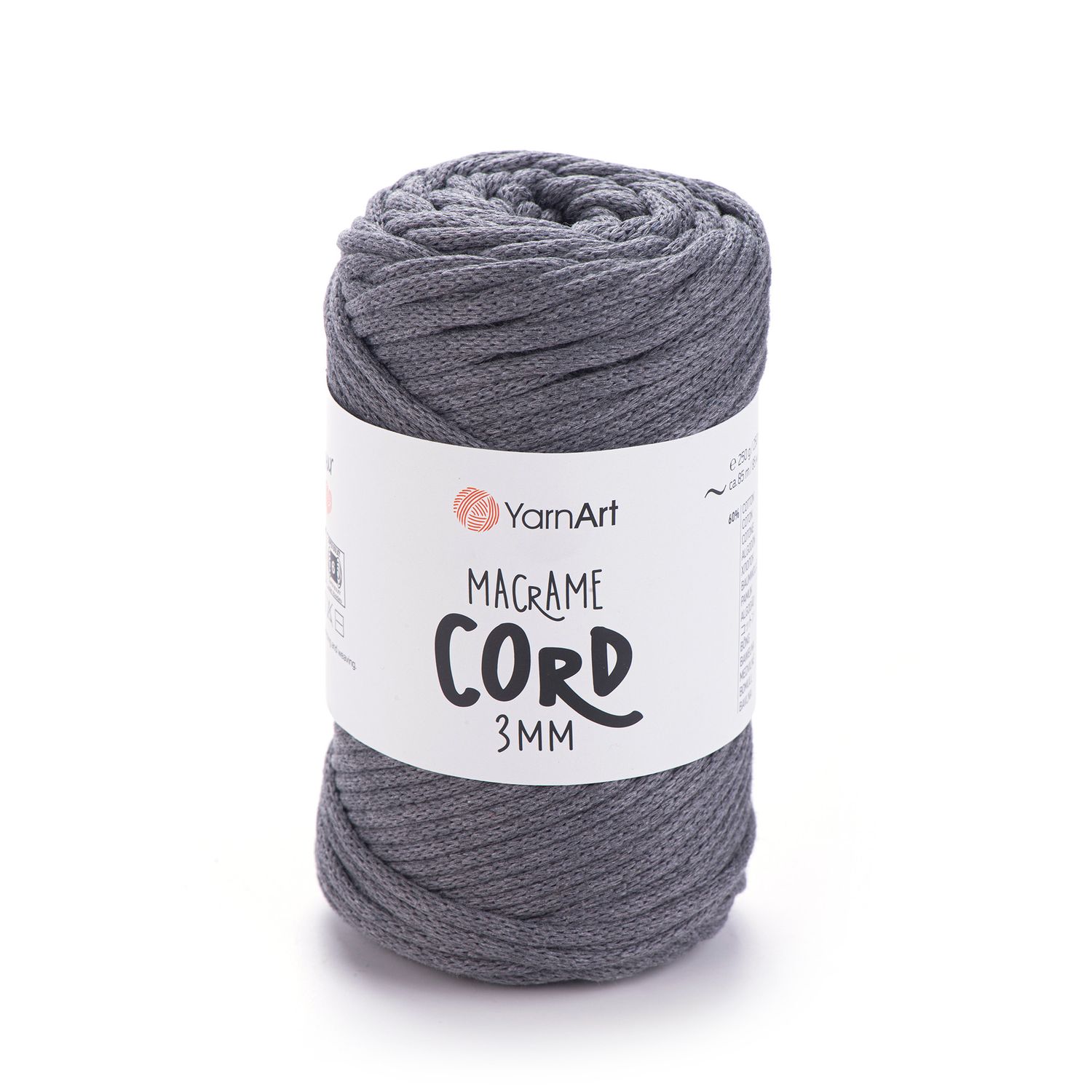 YarnArt Macrame Cord 3mm 774 - Grey