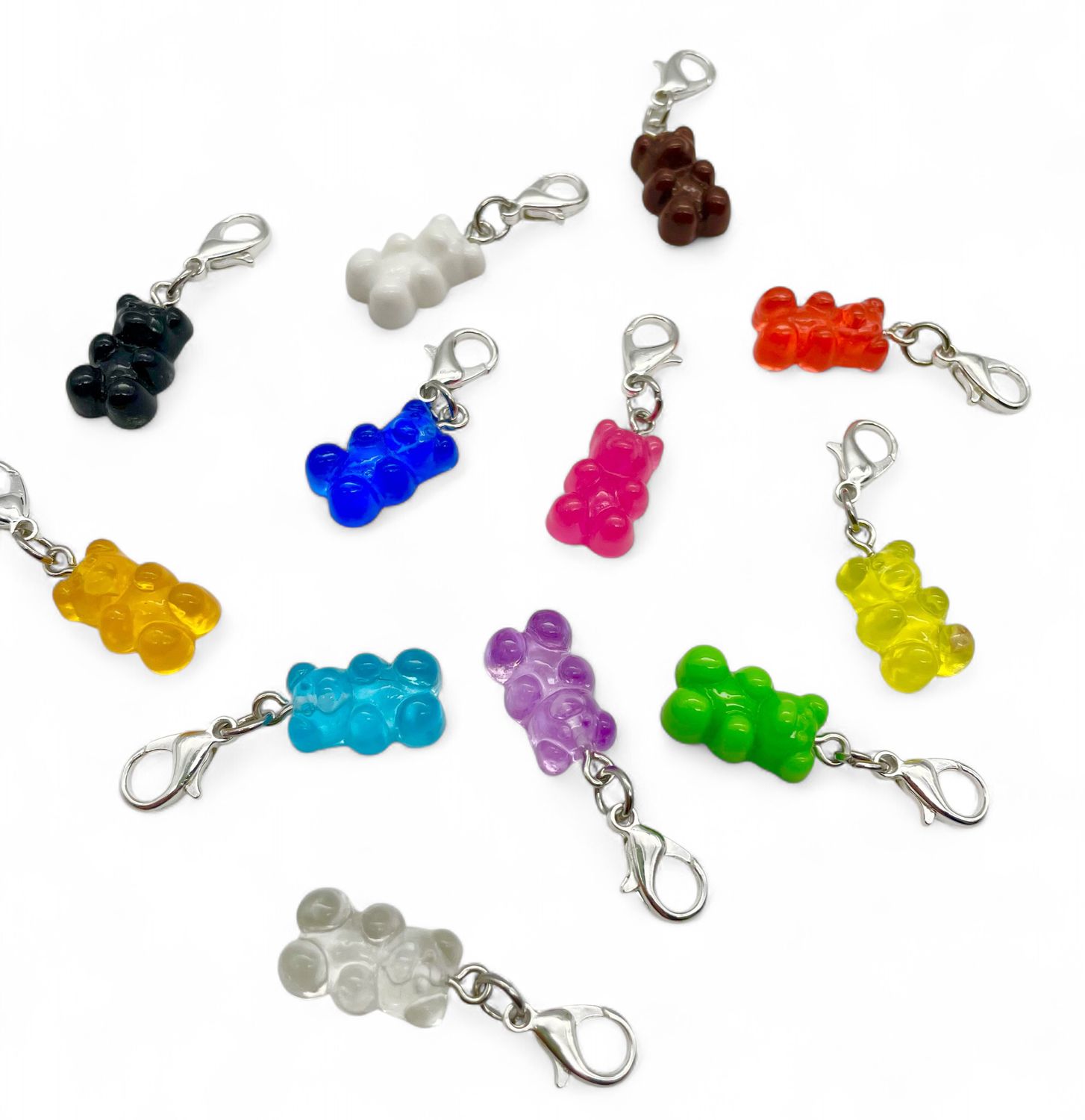 Resin Jelly Bears Stitch Markers - pack of 5