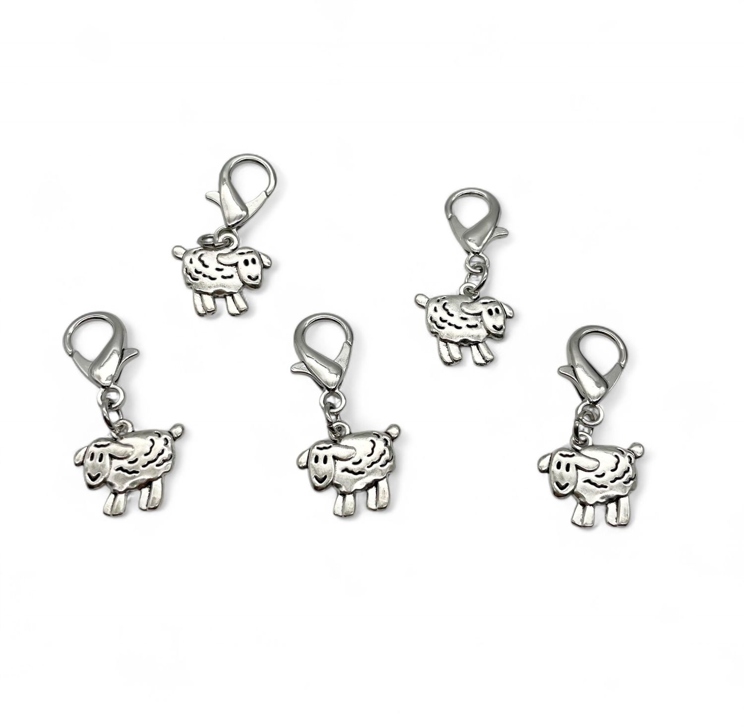 Sheep Metal Alloy Stitch Markers JUMBO Clasp - pack of 5