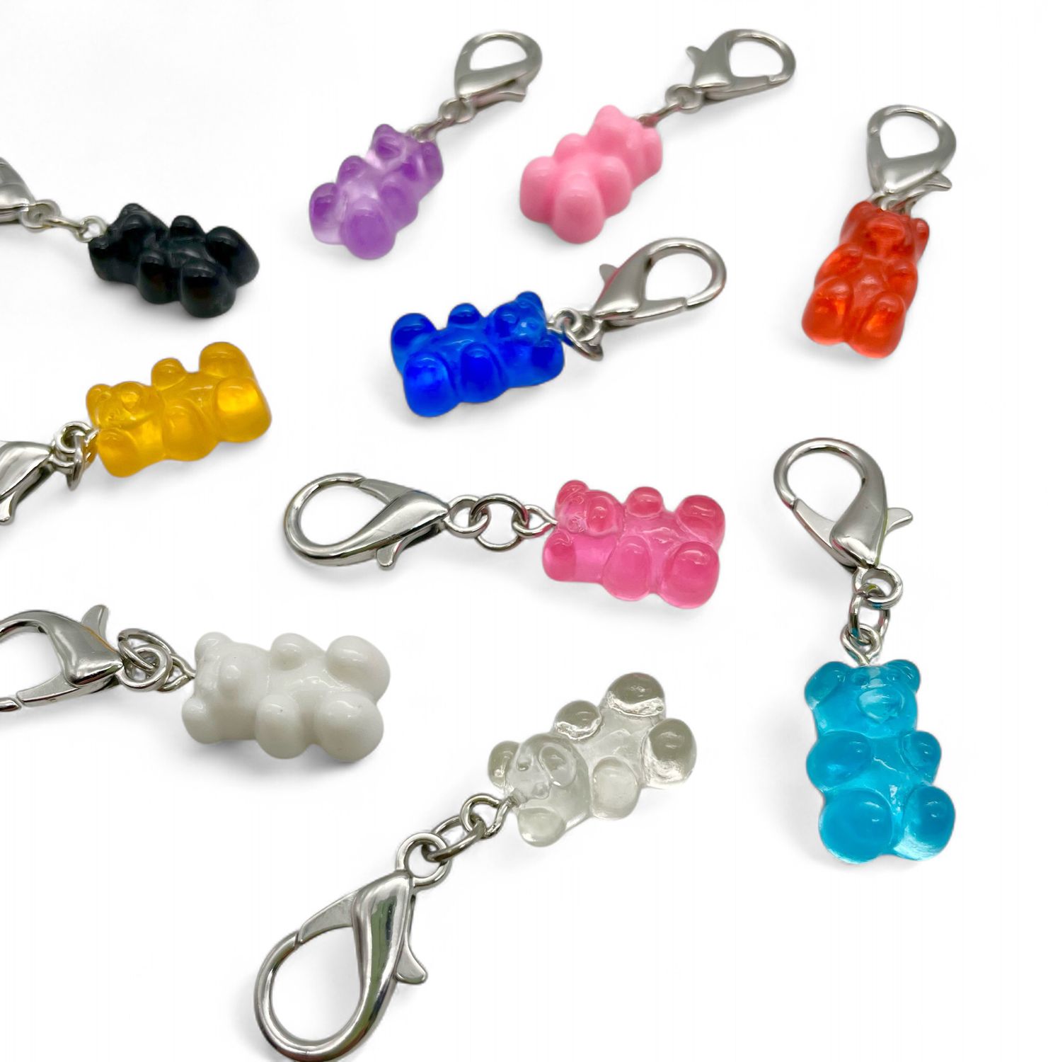 Resin Jelly Bears Stitch Markers - JUMBO Clasp