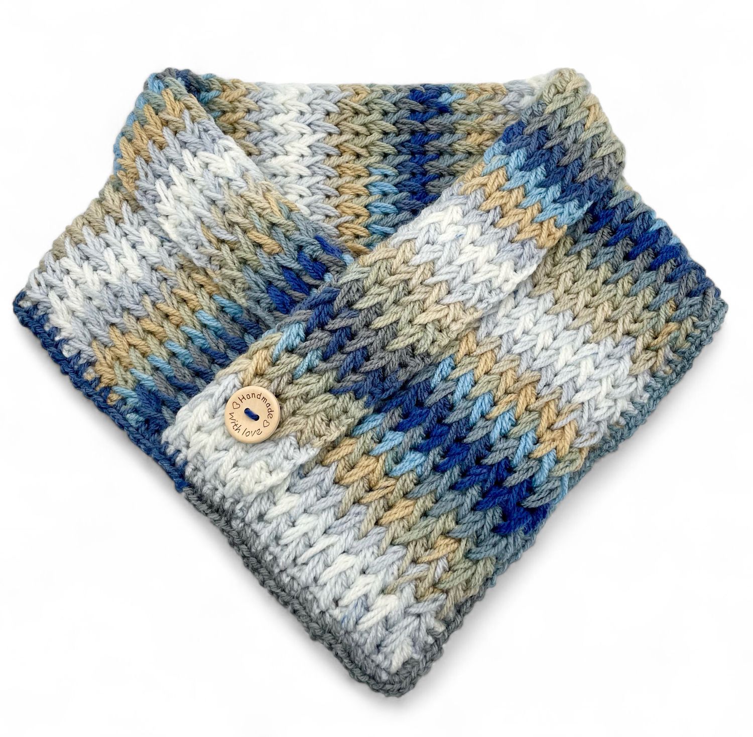 Feather Stitch Cowl Scarf Pattern