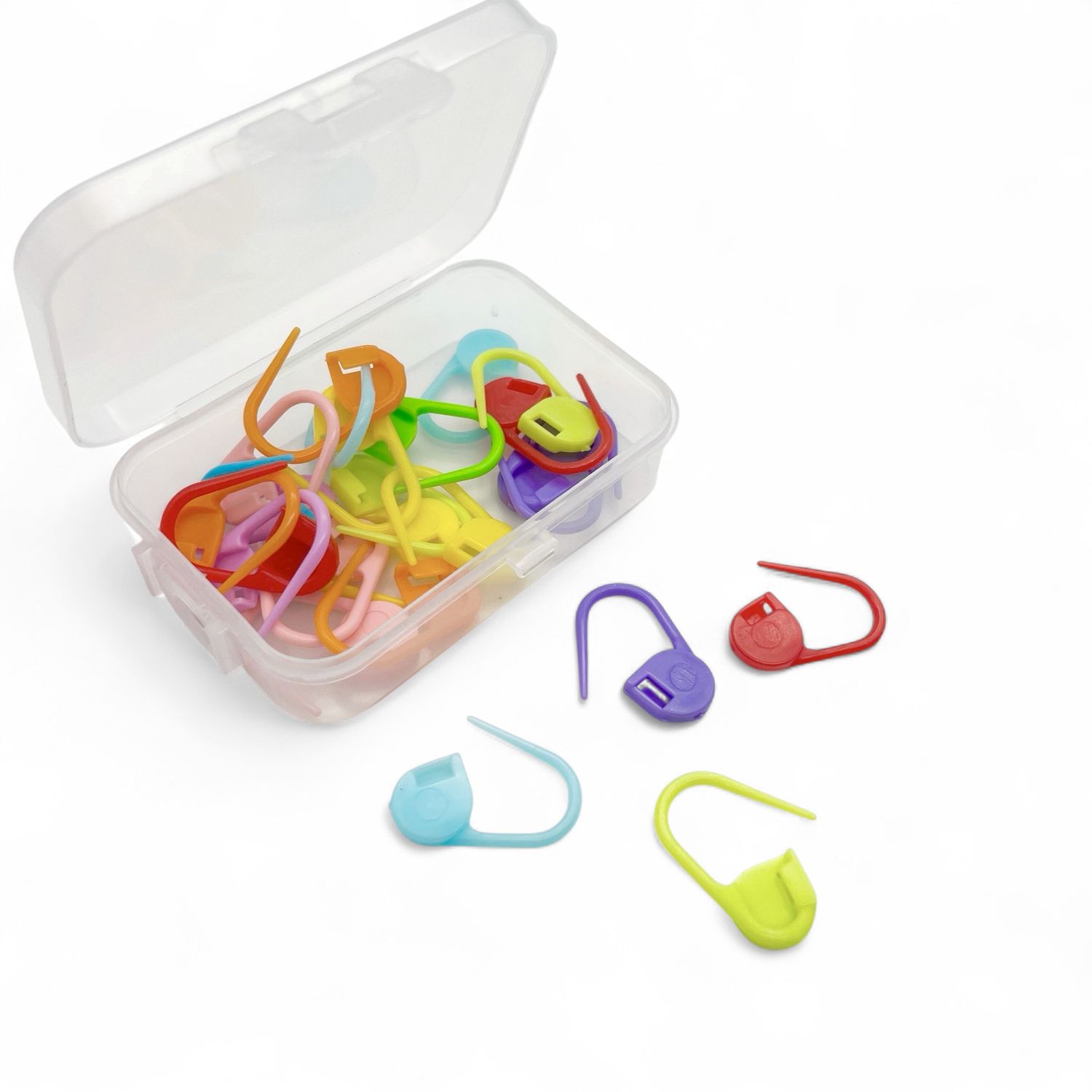 Multicoloured Stitch Markers in Mini Box