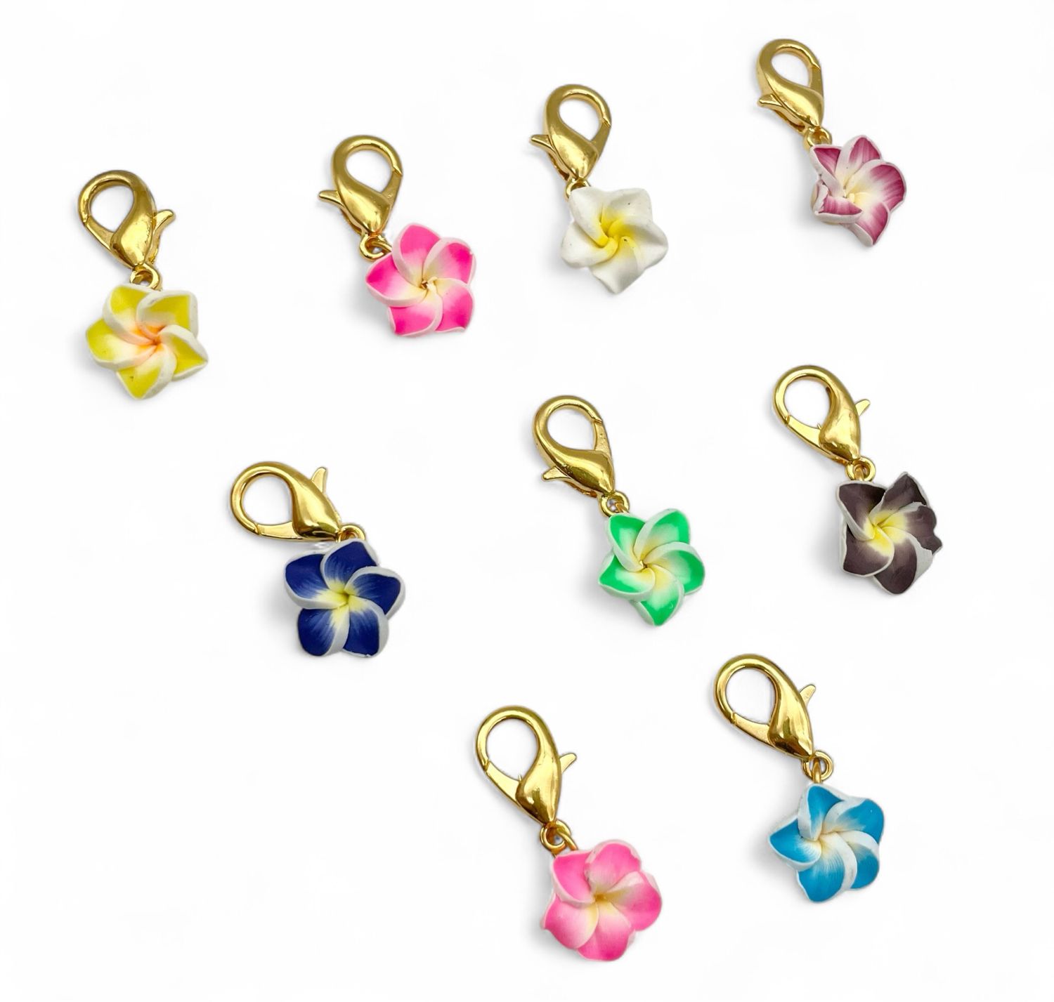 Flower Polymer Clay Stitch Markers - 5 pcs