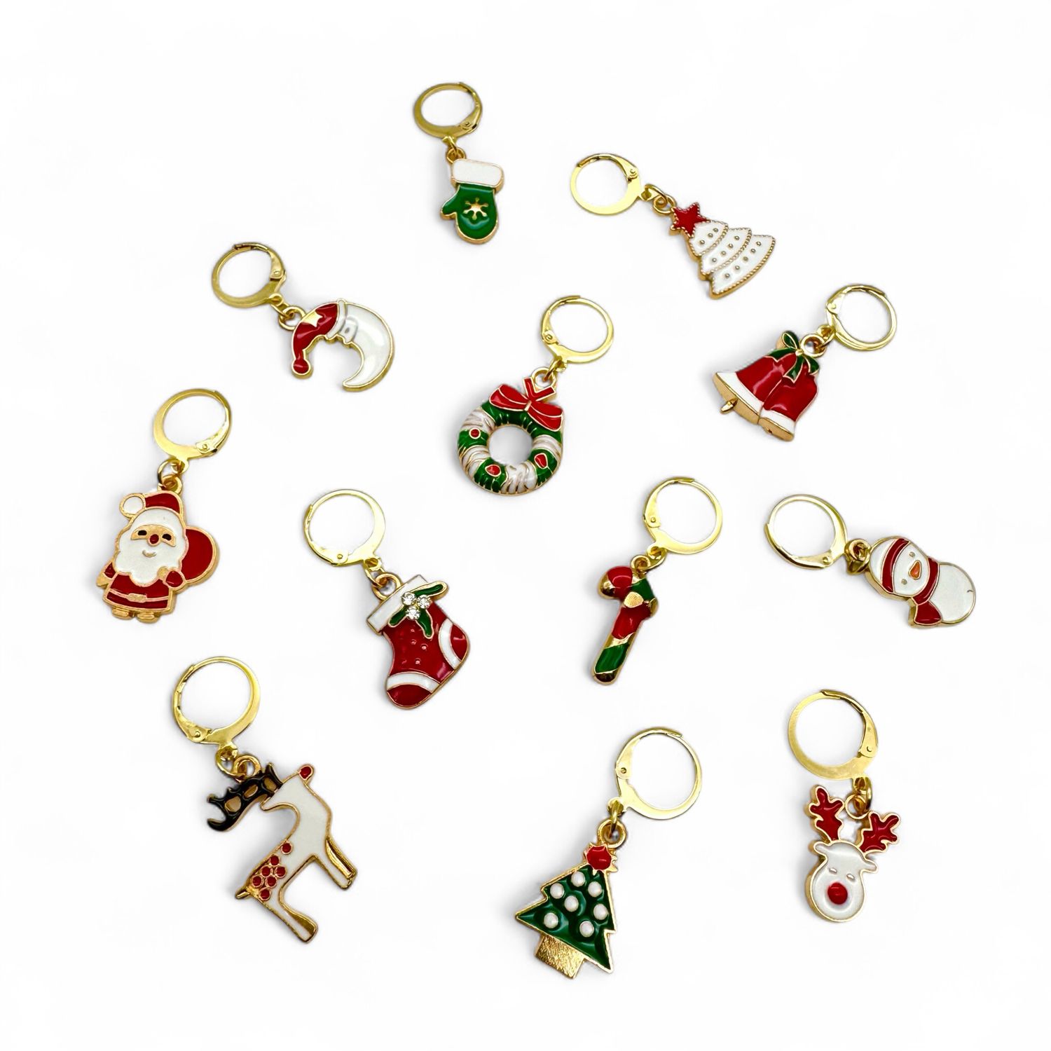 Christmas Enamel Stitch Markers - 5 pcs Christmas Enamel Stitch Markers - 5 pcs