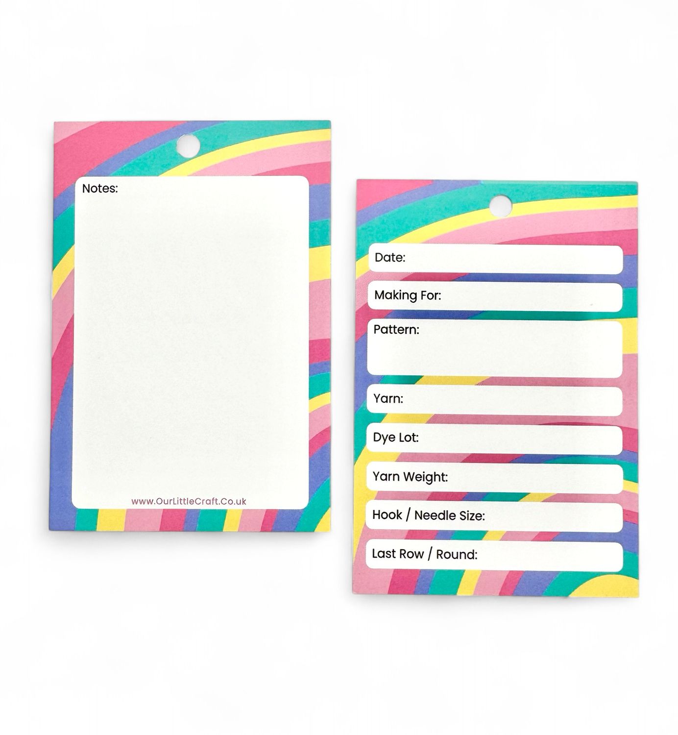 Crochet & Knitting Work in Progress WIP Cards - Multi