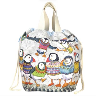 Emma Ball Large Bucket Bag - Woolly Puffins