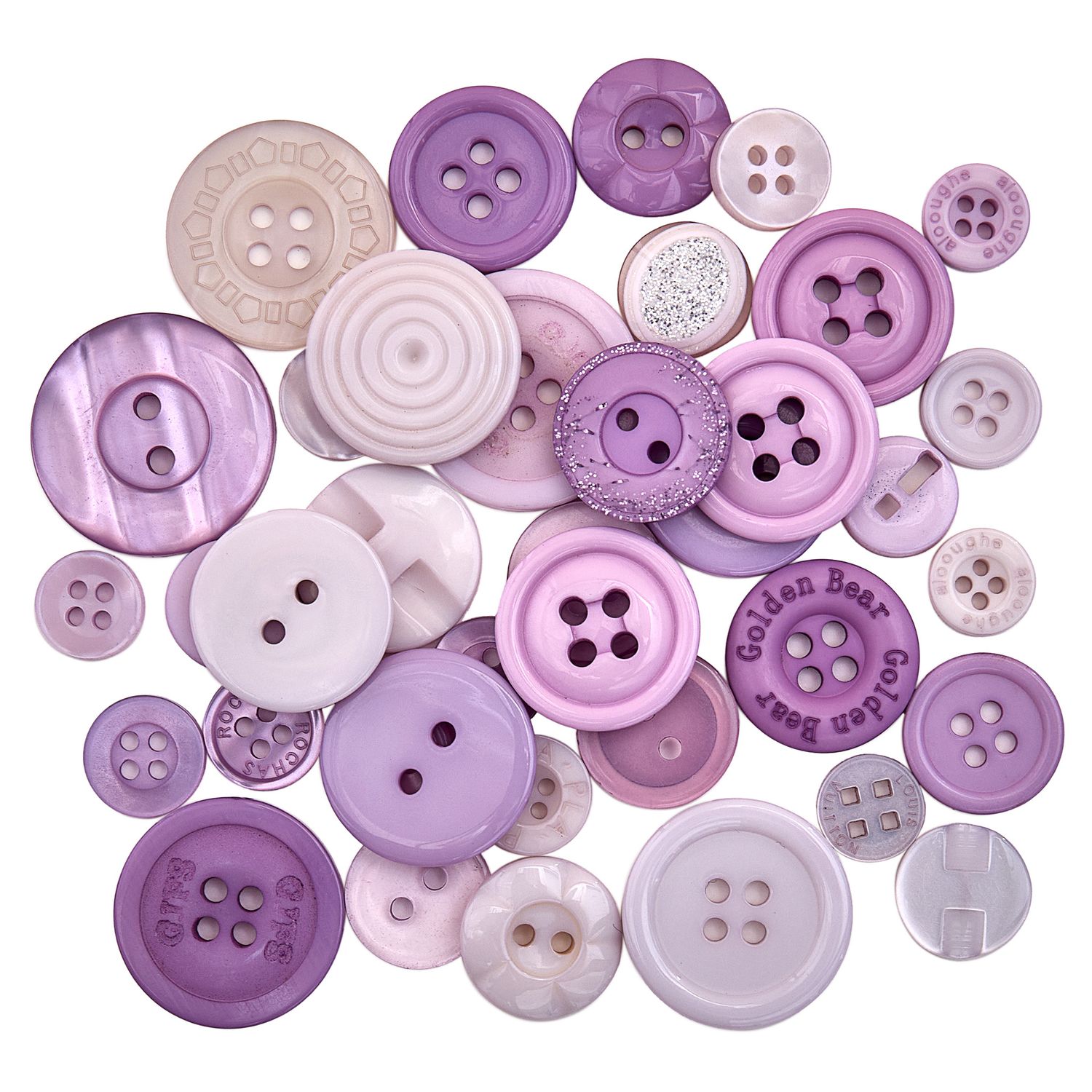 Trimits Craft Buttons - 50g tube - Lilacs Trimits Craft Buttons - 50g tube - Lilacs