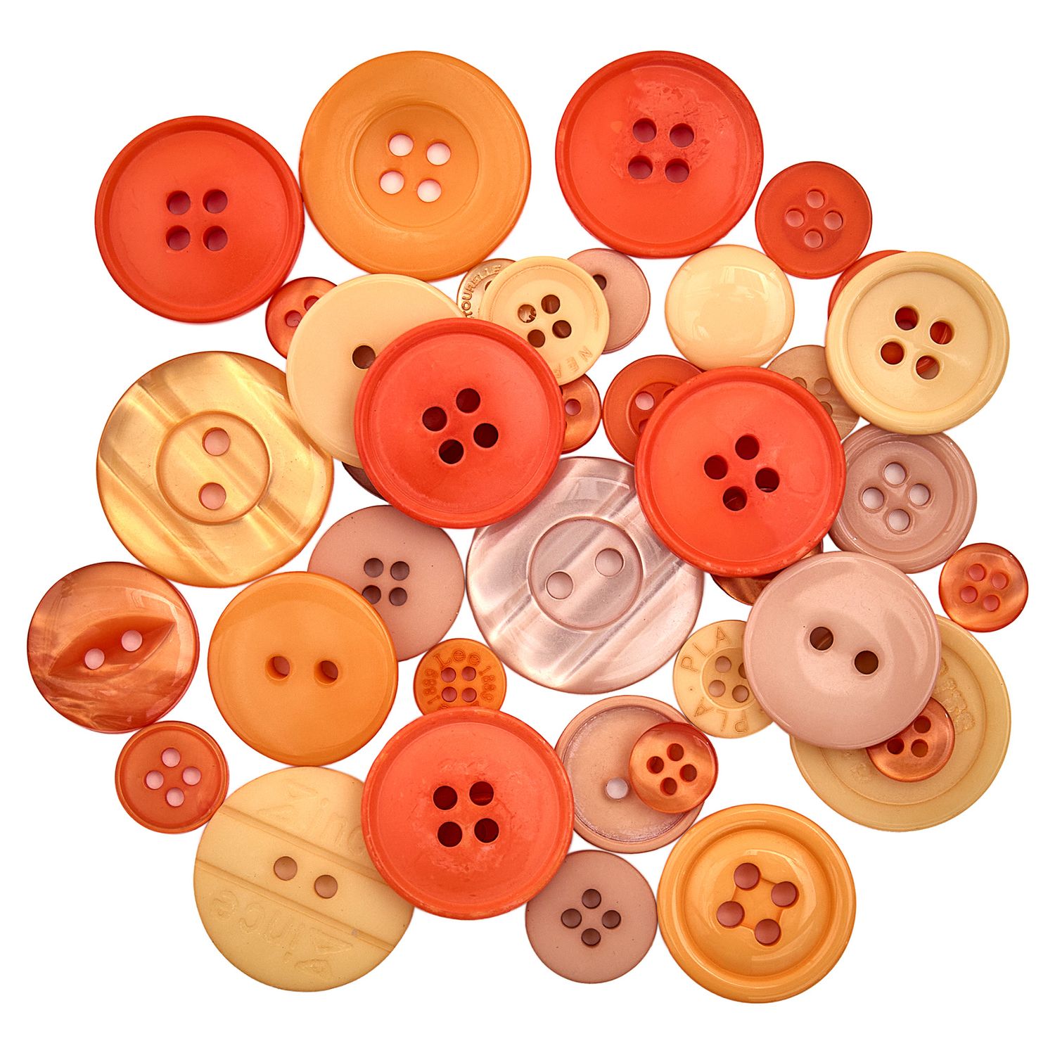 Trimits Craft Buttons - 50g tube - Oranges