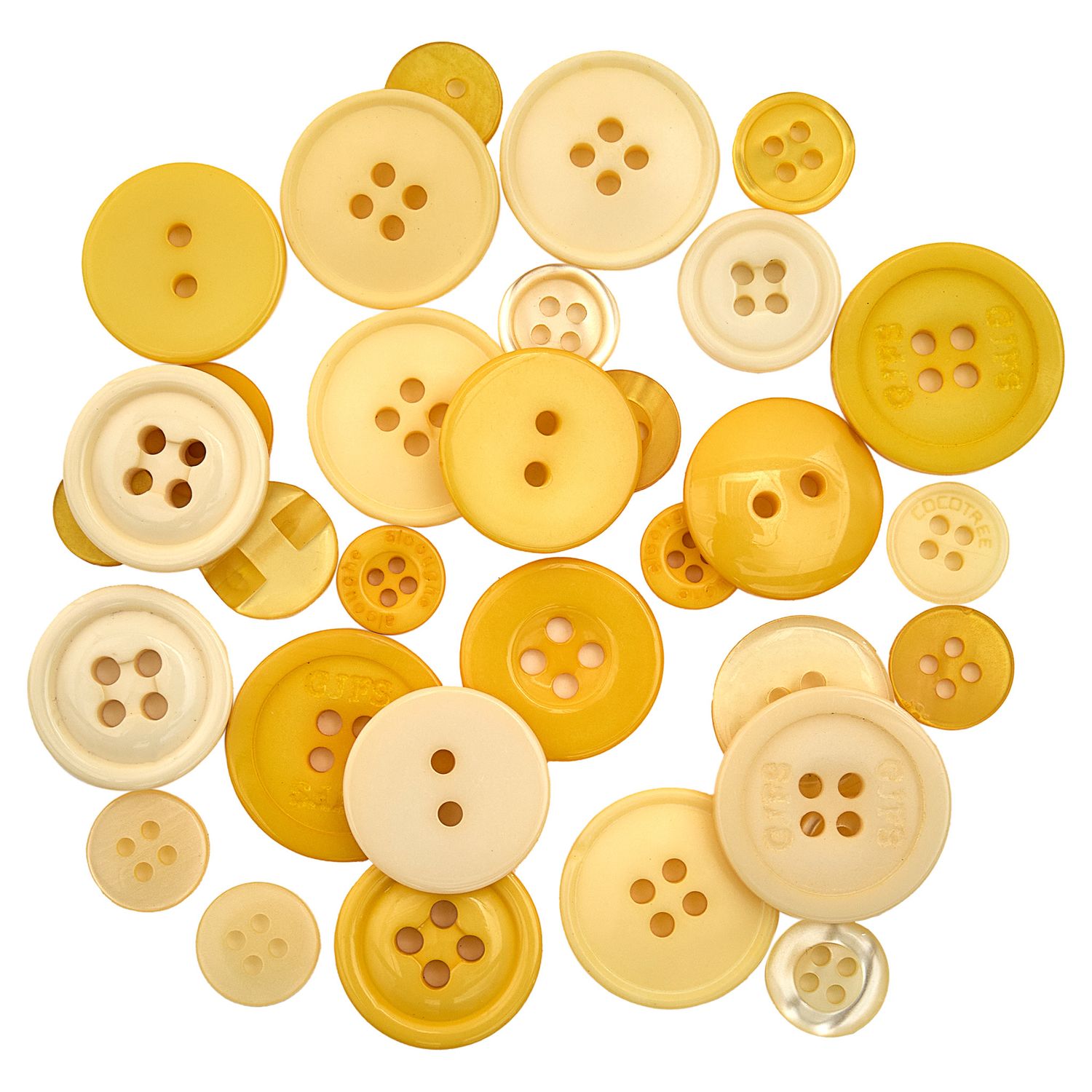 Trimits Craft Buttons - 50g tube - Yellows