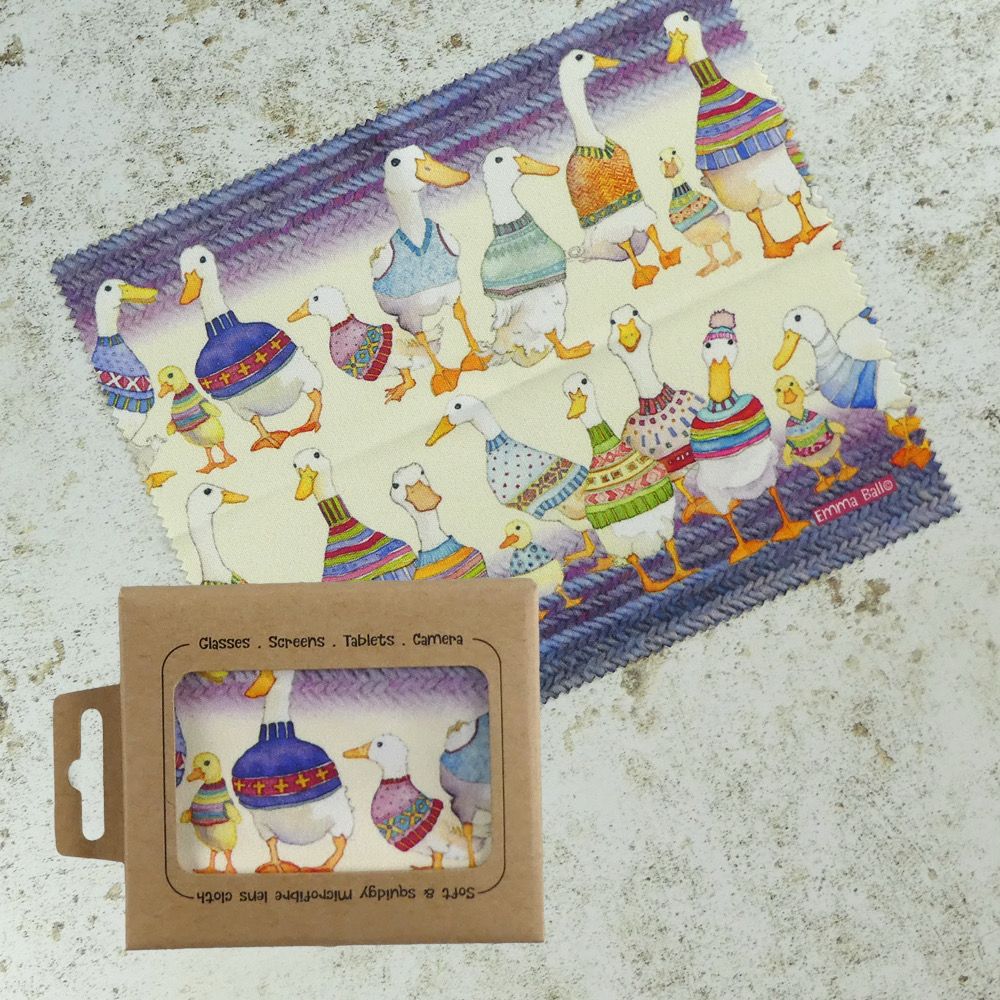Emma Ball Lens Cloth - Dapper Ducks