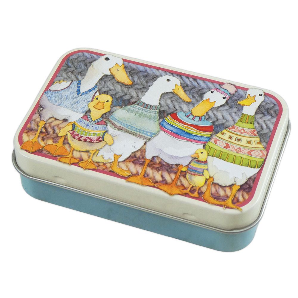 Emma Ball Rectangular Tin - Dapper Ducks
