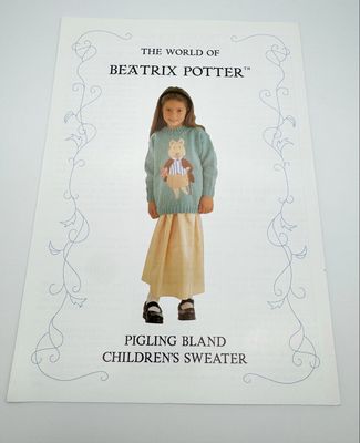 Vintage Beatrix Potter Pigling Bland Sweater Pattern