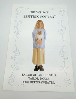 Vintage Beatrix Potter Tailor Mouse Sweater Pattern