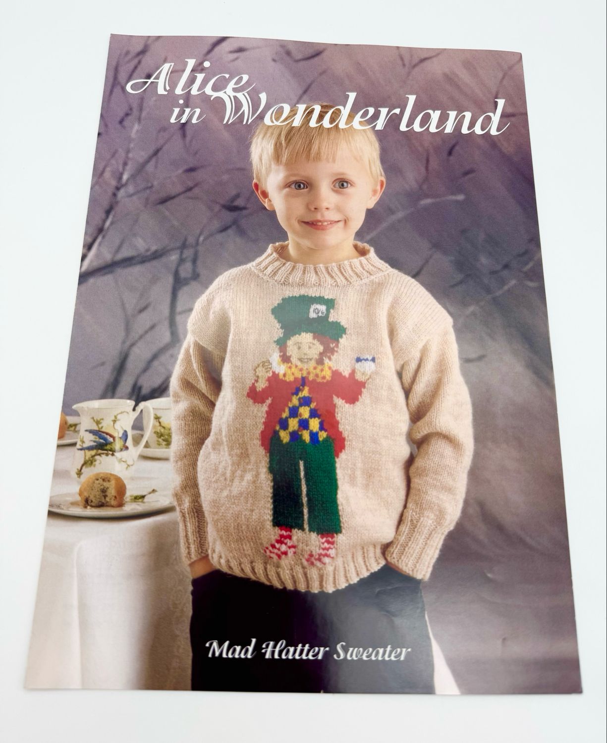 Vintage Alice in Wonderland Mad Hatter Sweater Pattern