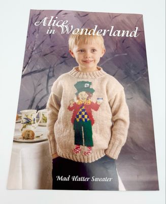 Vintage Alice in Wonderland Mad Hatter Sweater Pattern