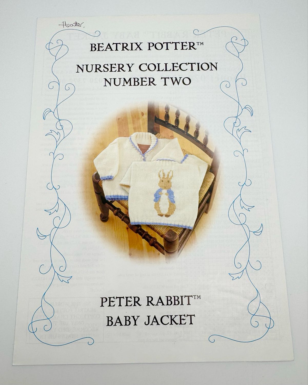 Vintage Beatrix Potter Peter Rabbit Baby Jacket Pattern