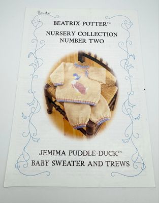 Vintage Beatrix Potter Jemima Puddle Duck Baby Sweater & Trews Pattern