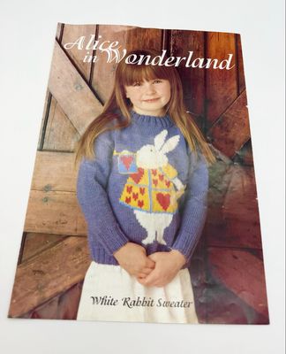 Vintage Alice in Wonderland White Rabbit Sweater Pattern