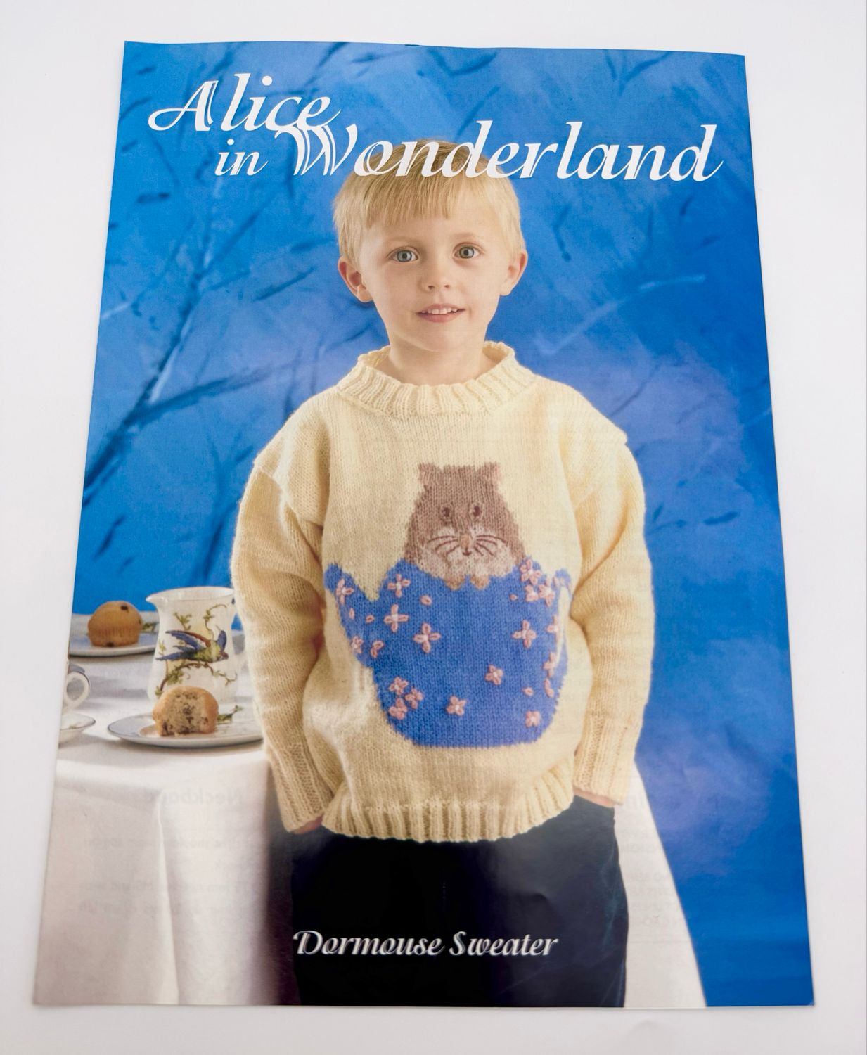 Vintage Alice in Wonderland Dormouse Sweater Pattern