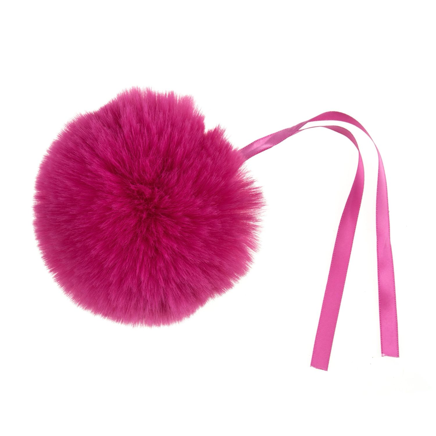 Faux Fur Pom Pom 11cm Cerise