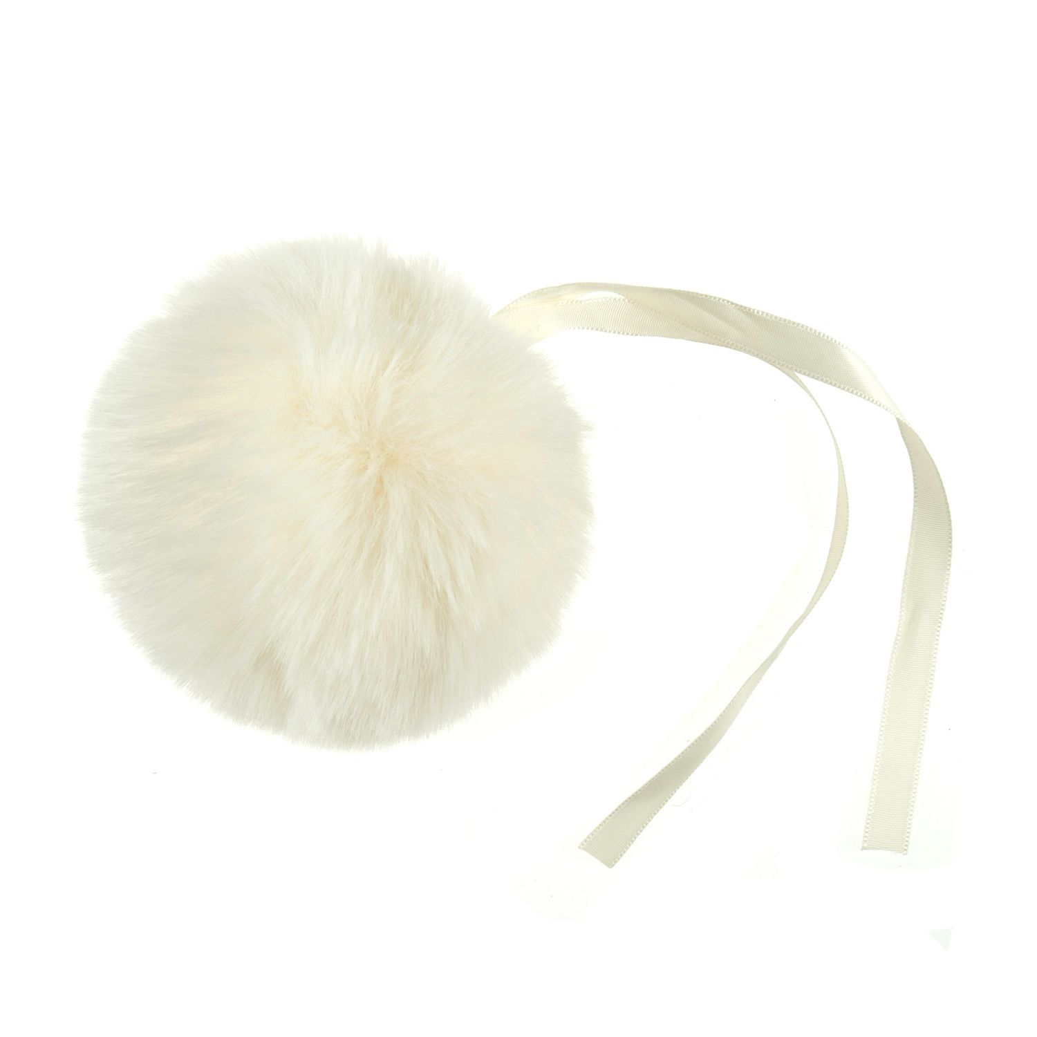 Faux Fur Pom Pom 11cm Cream Faux Fur Pom Pom 11cm Cream