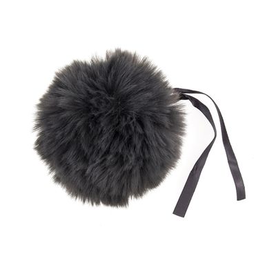 Faux Fur Pom Pom 11cm Grey Faux Fur Pom Pom 11cm Grey