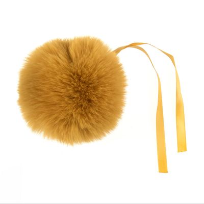 Faux Fur Pom Pom 11cm Mustard Faux Fur Pom Pom 11cm Mustard