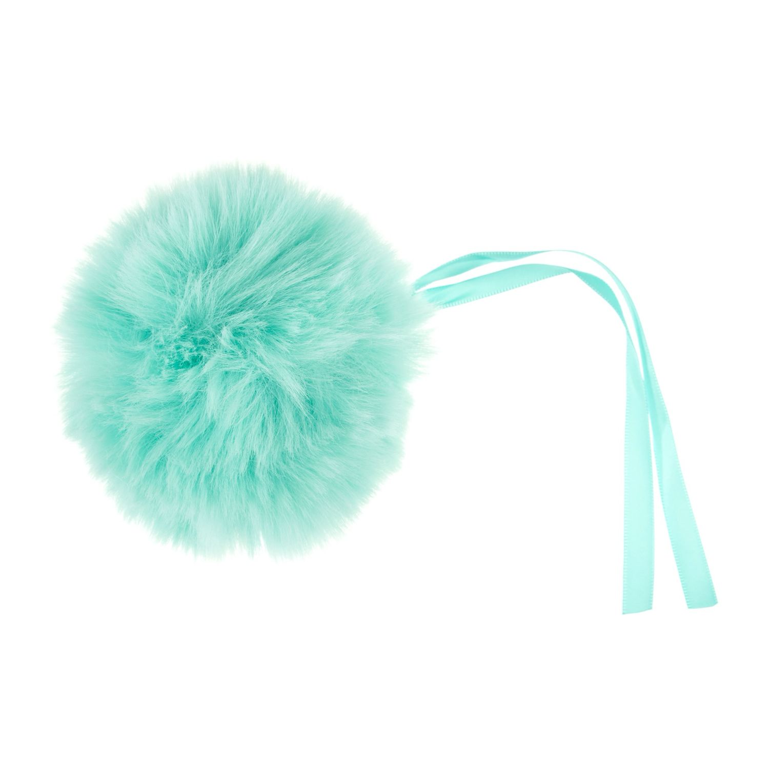 Faux Fur Pom Pom 11cm Turquoise Faux Fur Pom Pom 11cm Turquoise