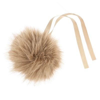 Faux Fur Pom Pom 11cm Cinnamon Glitter Faux Fur Pom Pom 11cm Cinnamon Glitter