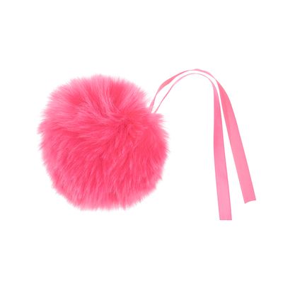 Faux Fur Pom Pom 11cm Neon Pink Faux Fur Pom Pom 11cm Neon Pink