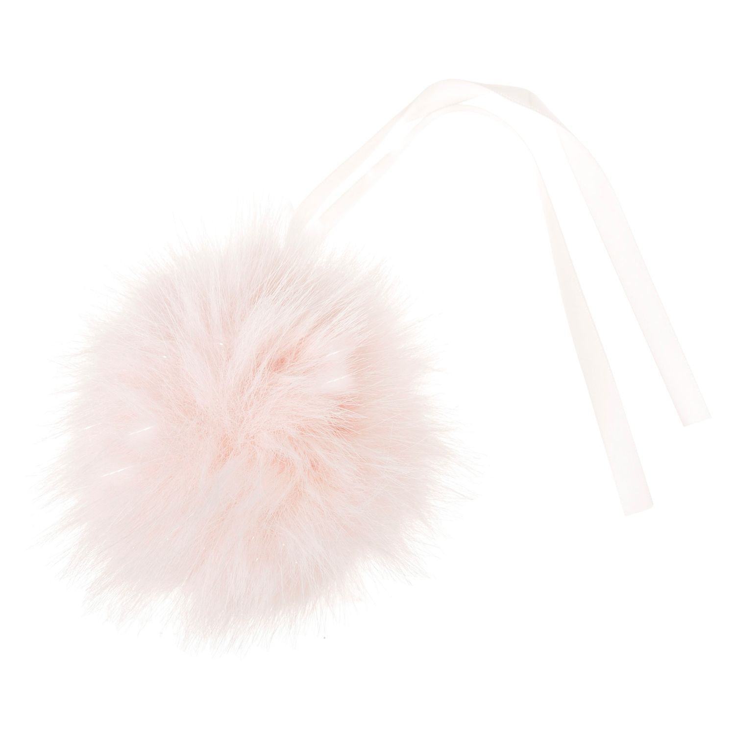 Faux Fur Pom Pom 11cm Baby Pink Glitter Faux Fur Pom Pom 11cm Baby Pink Glitter