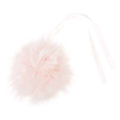 Faux Fur Pom Pom 11cm Baby Pink Glitter Faux Fur Pom Pom 11cm Baby Pink Glitter