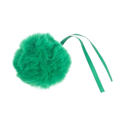 Faux Fur Pom Pom 11cm Emerald Faux Fur Pom Pom 11cm Emerald