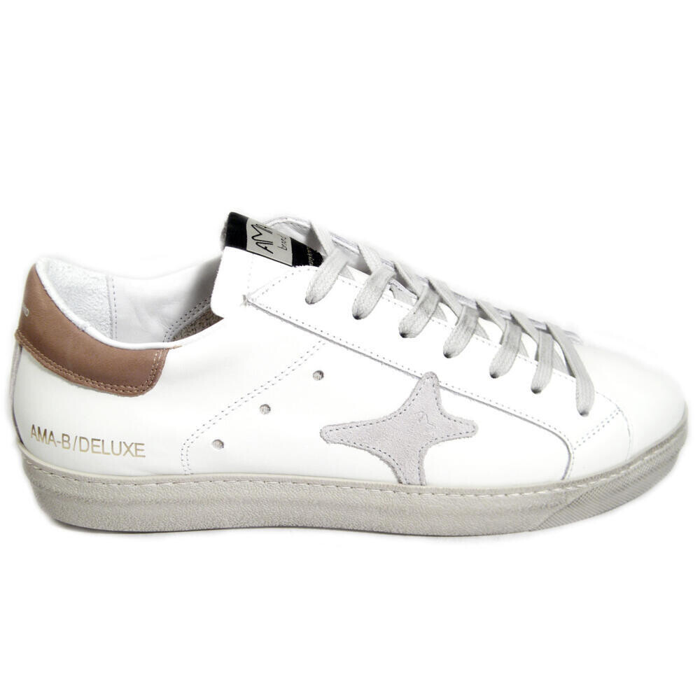 AMA BRAND SNEAKERS PELLE, DETTAGLIO MARRONE